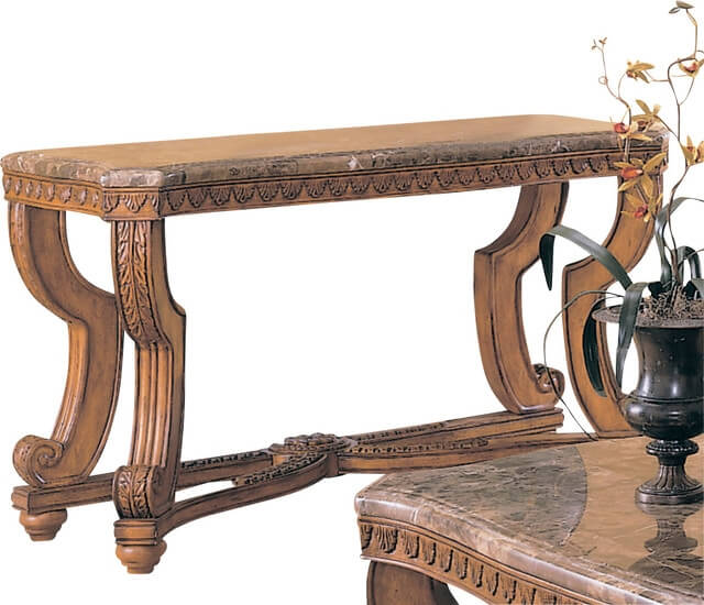 Tarantula Marble Console Table by Homelegance