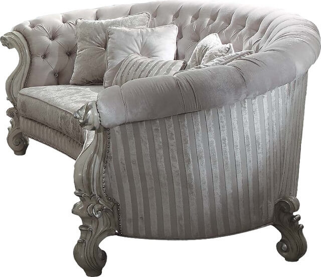 Versailles Oval Velvet Living Room Set