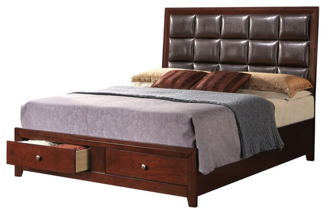 Ilana PU Tufted Platform Bedroom Set