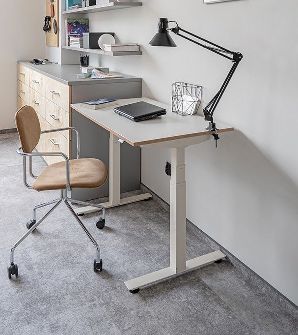 Compact Drive 55" x 27.5" Straight Ergonomic Sit-Stand Home/Office Desk