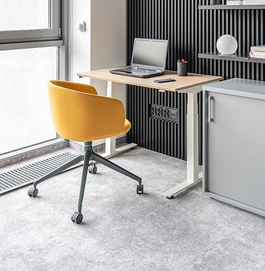 Compact Drive 55" x 27.5" Straight Ergonomic Sit-Stand Home/Office Desk