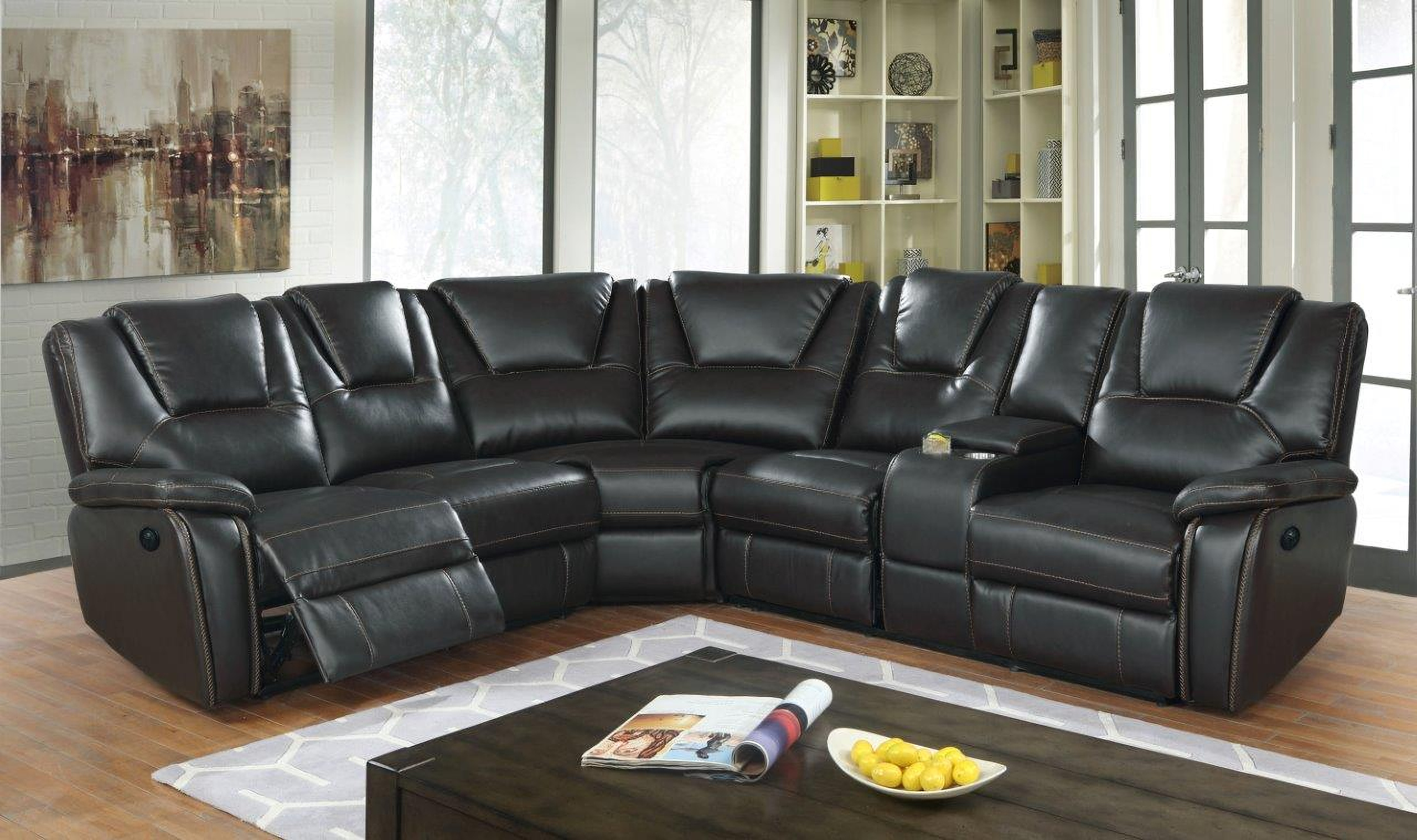 Hong Kong Faux Leather Power Reclining Sectional