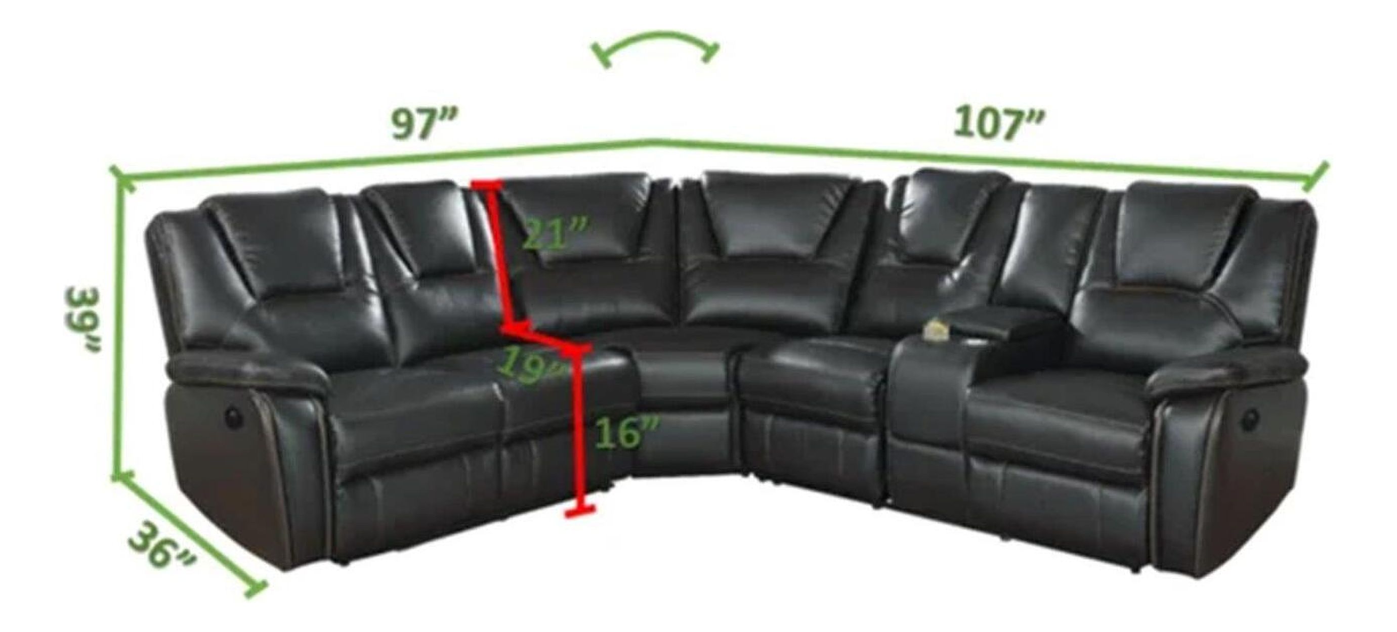Hong Kong Faux Leather Power Reclining Sectional