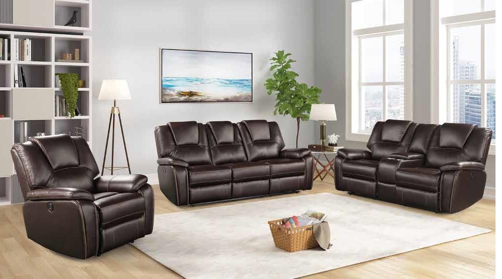 Hong Kong Faux Leather Power Reclining Living Room Set