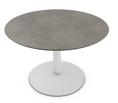Balance W47.2-inch Ceramic/Metal Customizable Round Dining Table