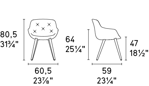Igloo Soft Fabric/Wood Customizable Dining Armchair