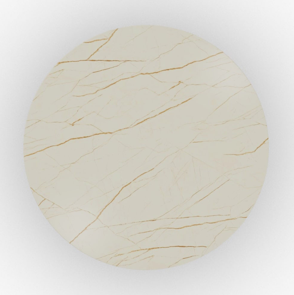 Abrey Wood/Ceramic Round Dining Table