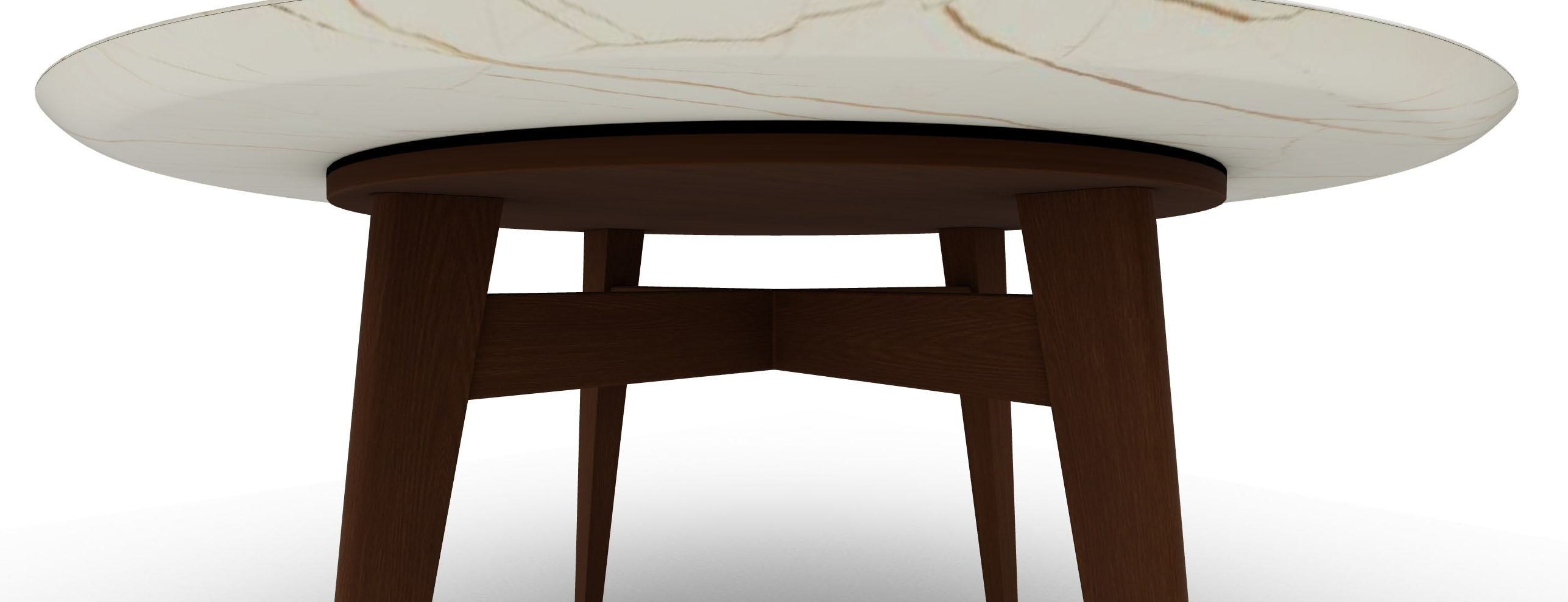 Abrey Wood/Ceramic Round Dining Table