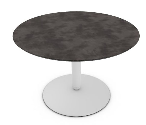 Balance W47.2-inch Ceramic/Metal Customizable Round Dining Table