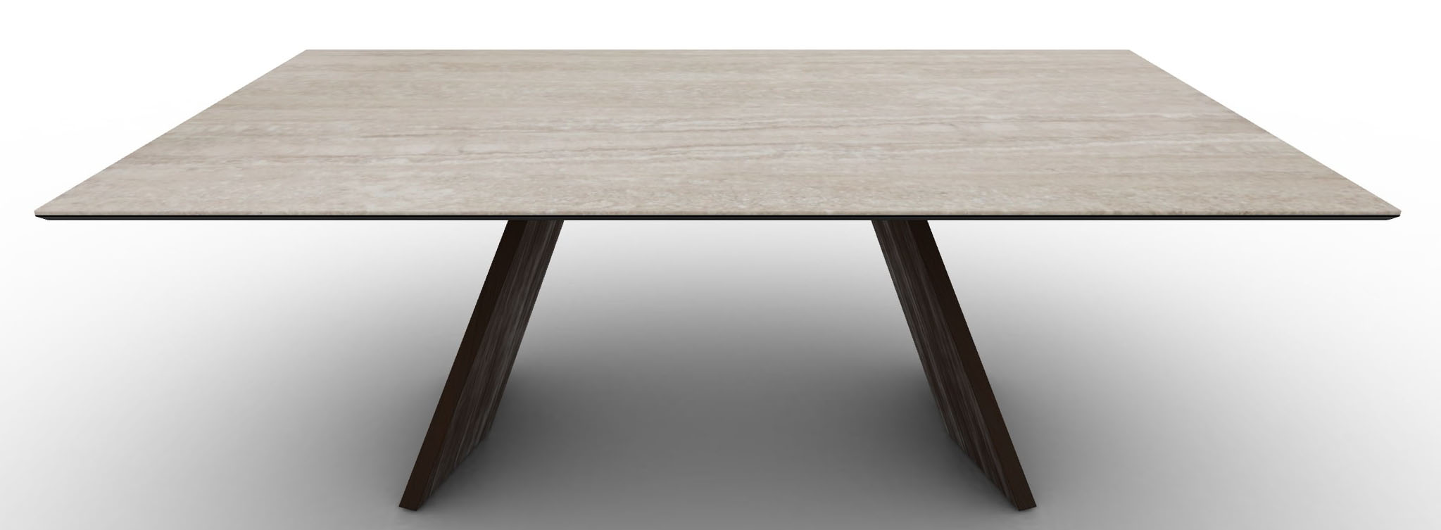 Icaro W78.7-inch Ceramic/Wood Customizable Rectangular Dining Table