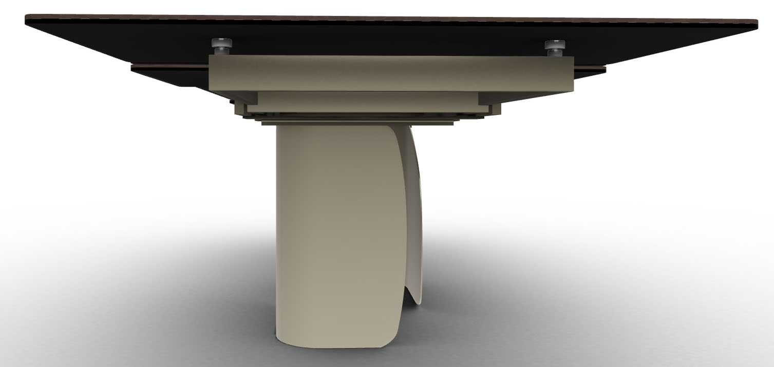 Twins Metal/Ceramic Rectangular Extendable Dining Table