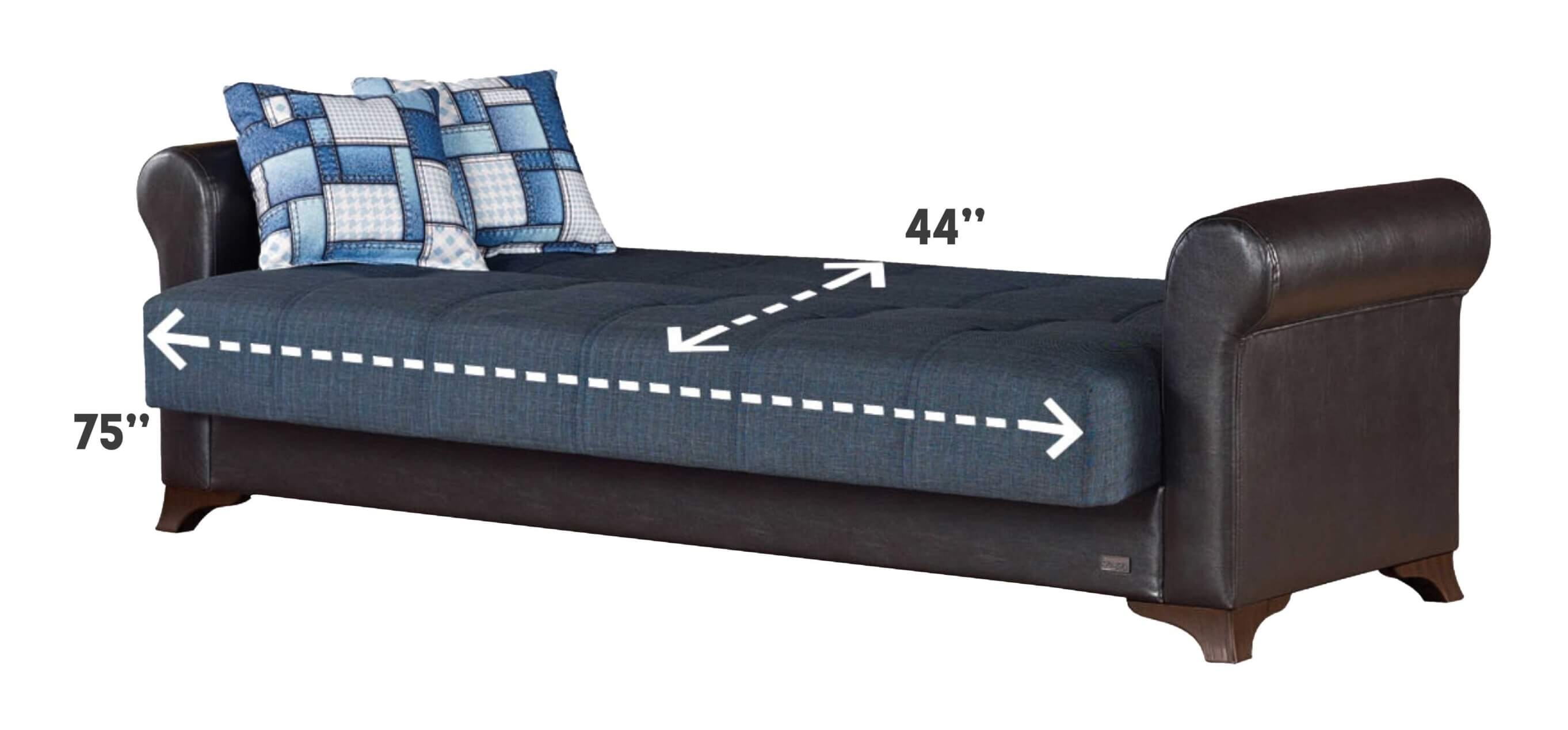 Hudson Fabric/Leatherette Storage Sofabed