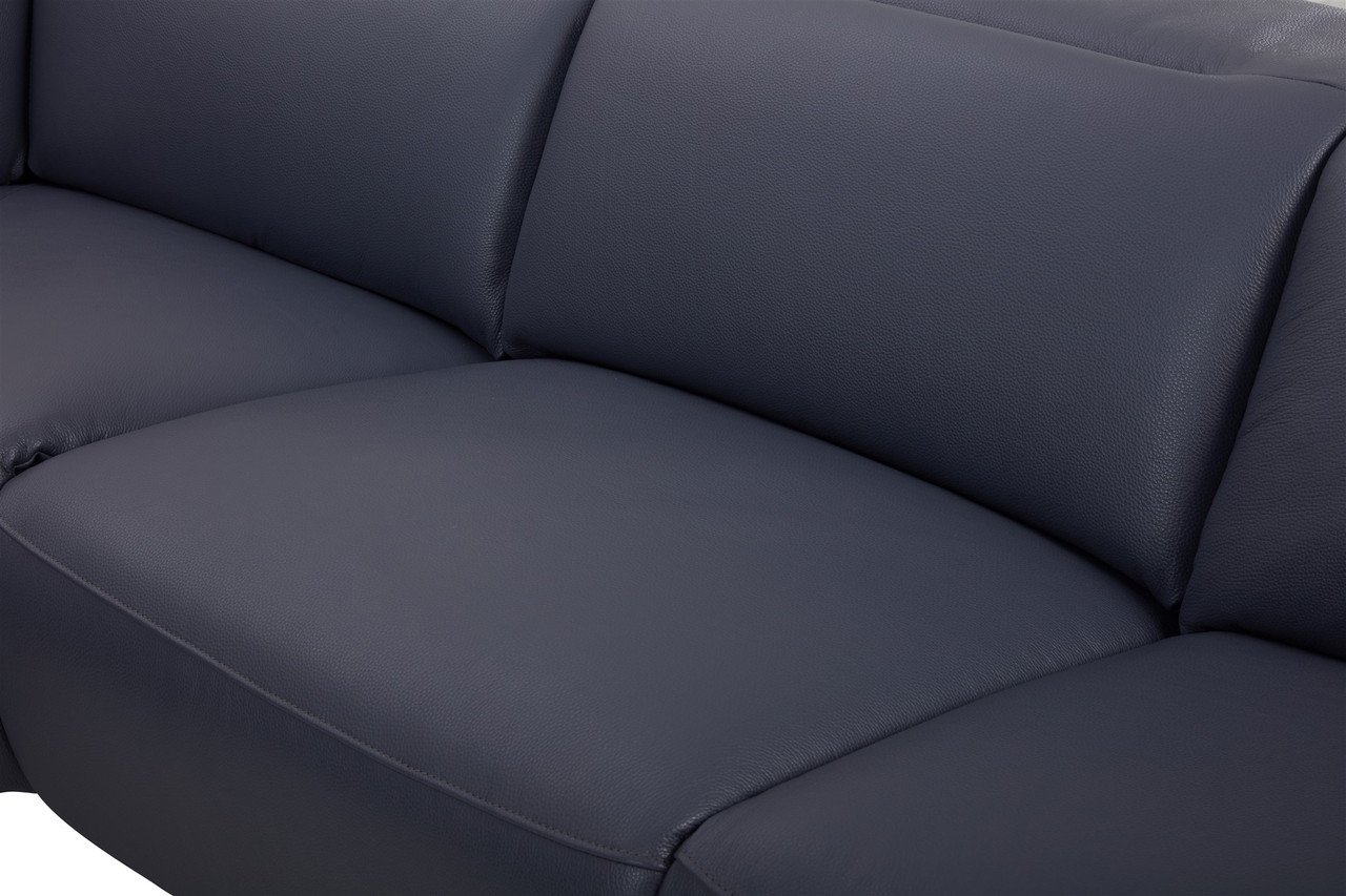 Hudson Leather L-Shape Sectional Sofa w/2 Power Recliners & Power Headrests