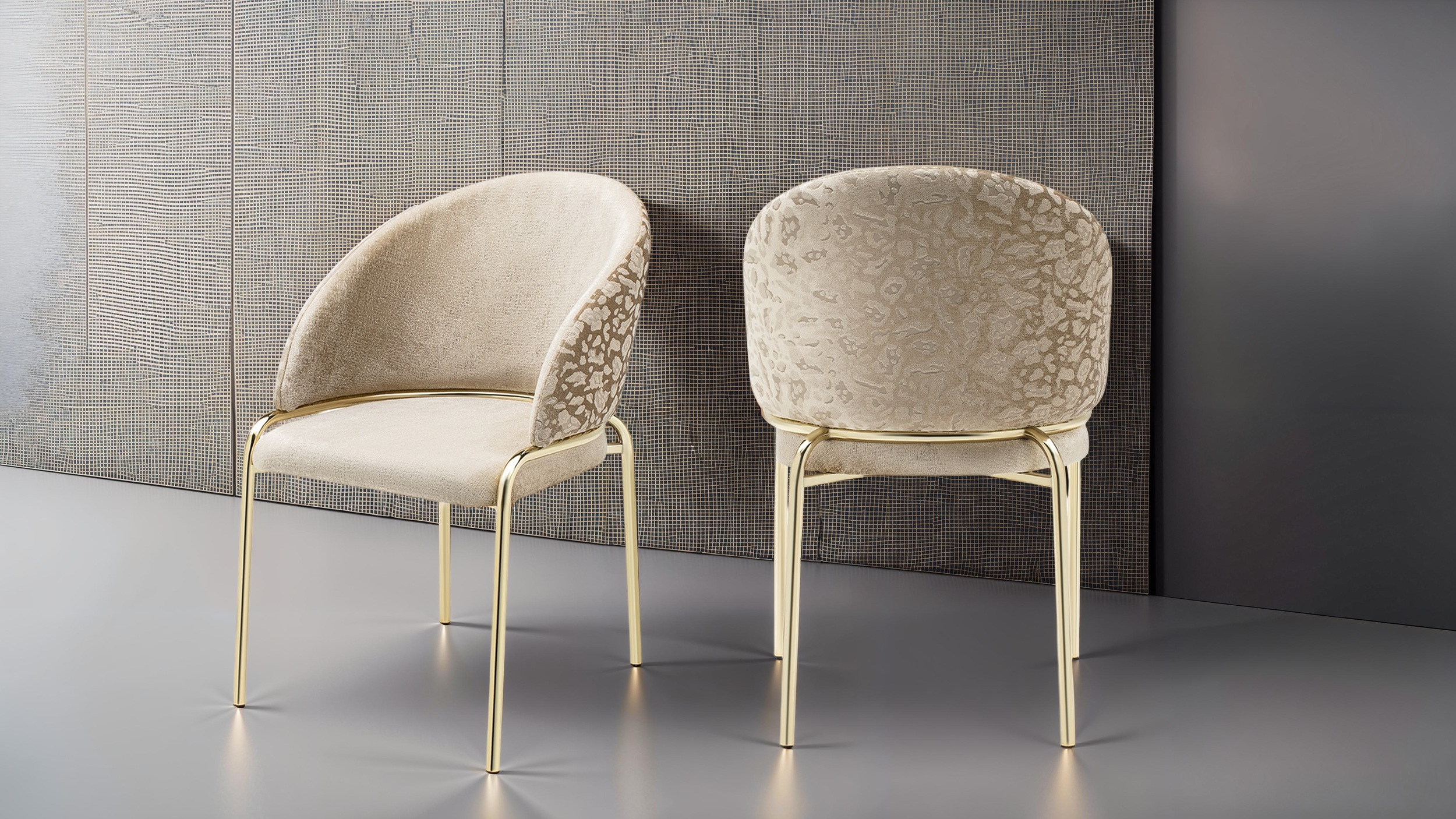 Onyx Velvet Dining Chair w/Gold Legs