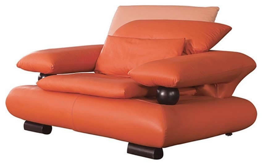 410 Leather/Eco-Leather Chair, Orange