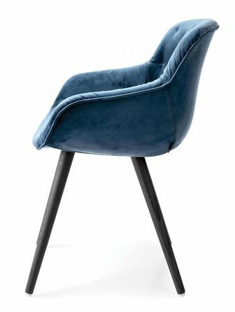 Igloo Soft Fabric/Wood Customizable Dining Armchair