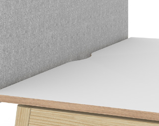 Nova Wood Melamine D27.6" Office Single Desk w/Scallop