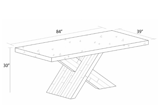 Durant 84" Concrete Dining Table