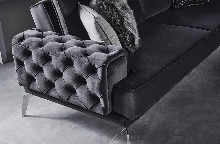 Tetra Velvet Living Room Set