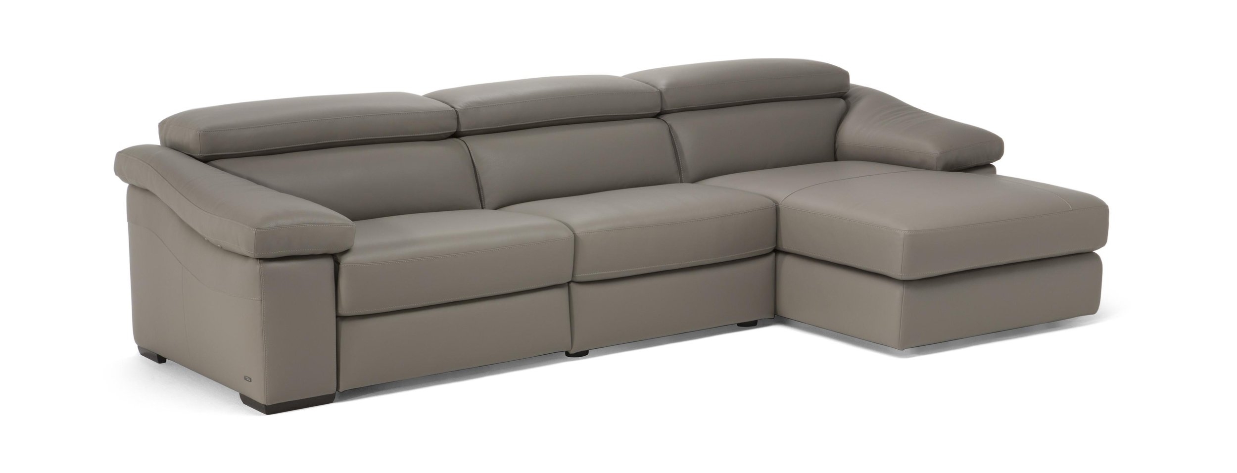 Gioia Leather L-Shape Sectional Sofa And Chaise
