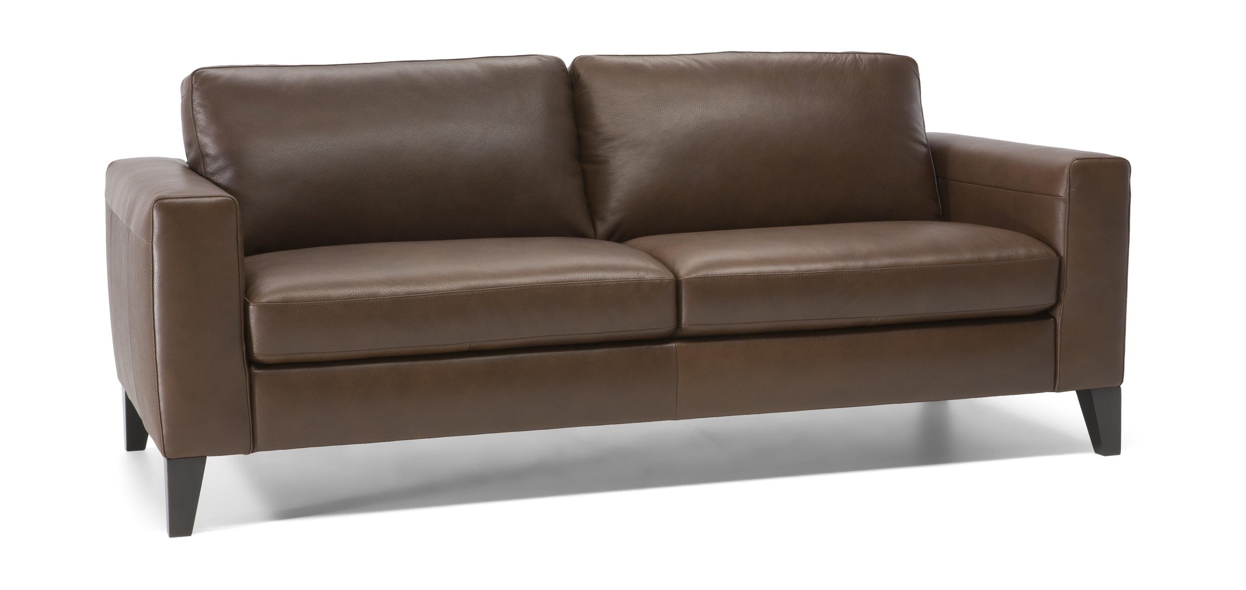 Sollievo Fabric/Leather Sofa w/ Wood Legs