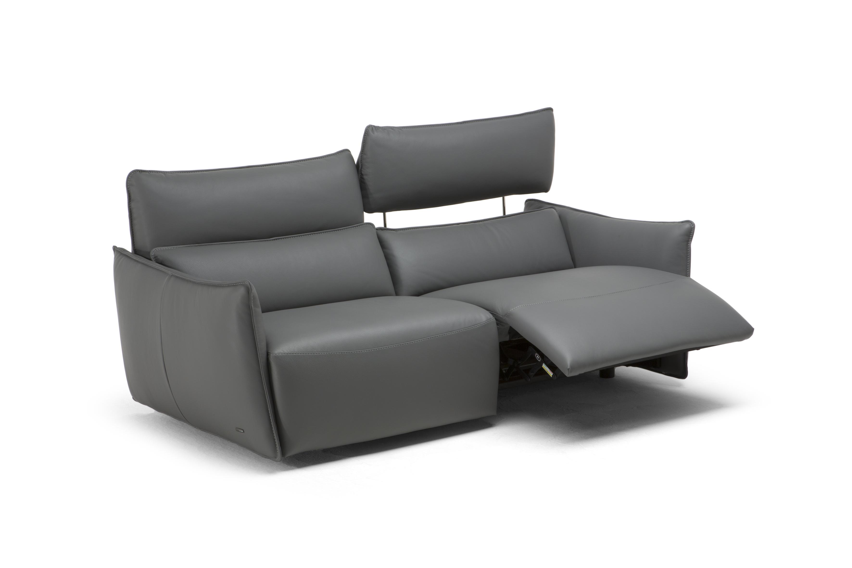 Stupore Fabric/Leather Sofa w/ 2 Electric Recliners