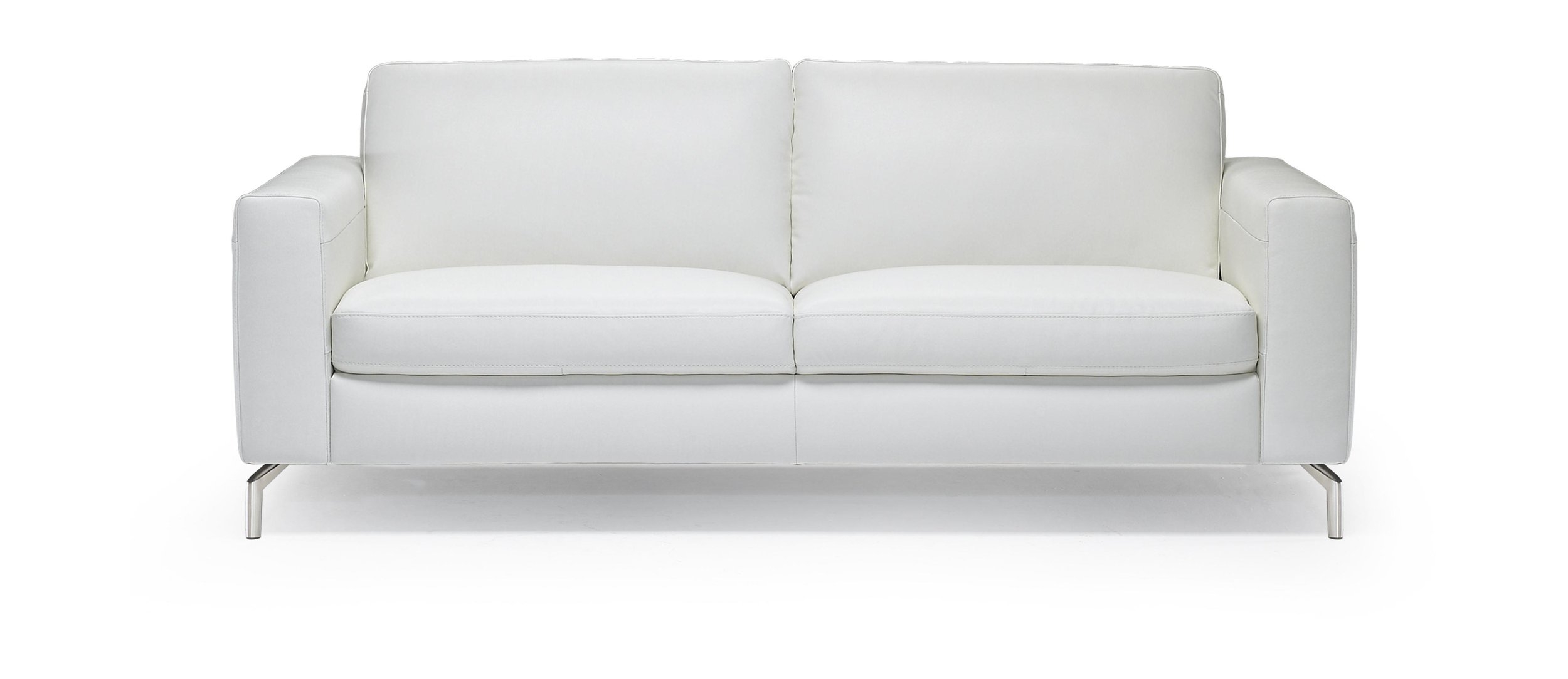 Sollievo Fabric/Leather Sofa w/ Metal Legs