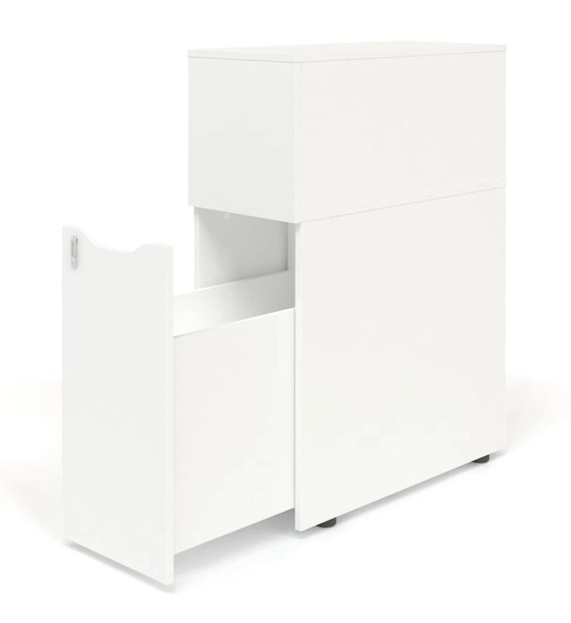 Boxi Office Lockable Storage Tower w/Sliding Doors Top Bookcase, Right Hand