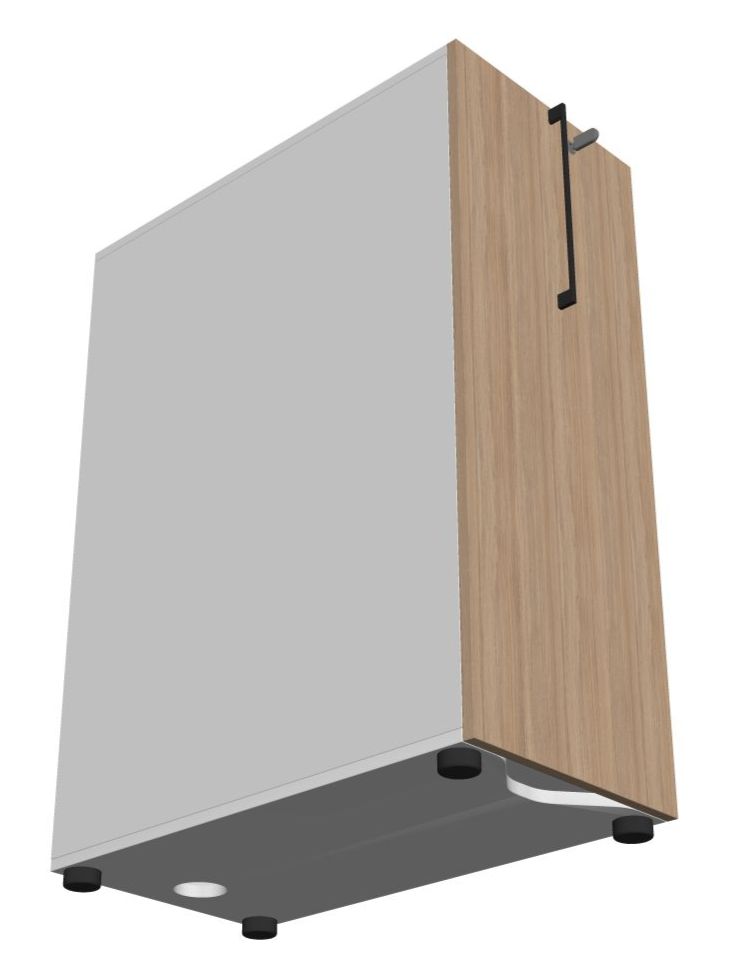 Boxi D31.5" Office Lockable Storage Tower w/3 Shelves