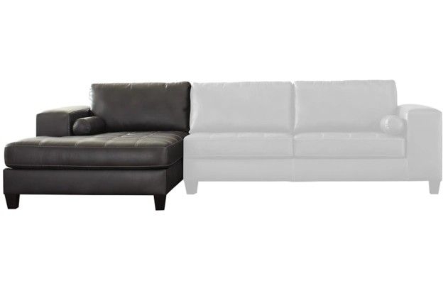 Nokomis 2-Piece Faux Leather L-Shaped Sectional Sofa w/Left Arm Chaise Facing