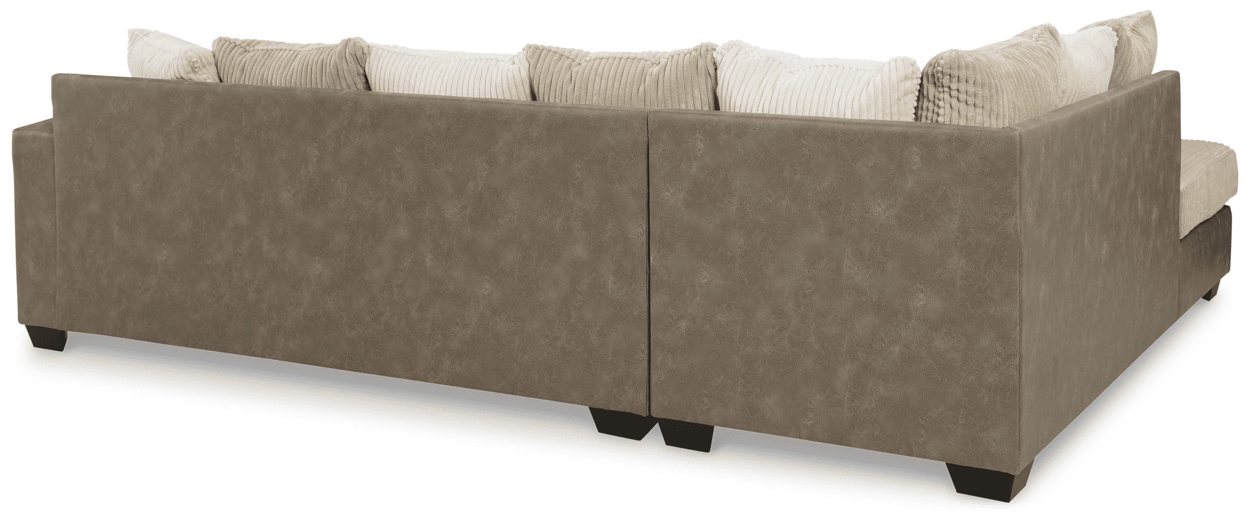 Keskin 2-Piece Polyester L-Shaped Sectional Sofa w/Left Arm Chaise Facing