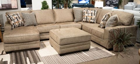 Cannonbrook 3-Piece Polyester U-Shaped Sectional Sofa w/Left Arm Chaise Facing