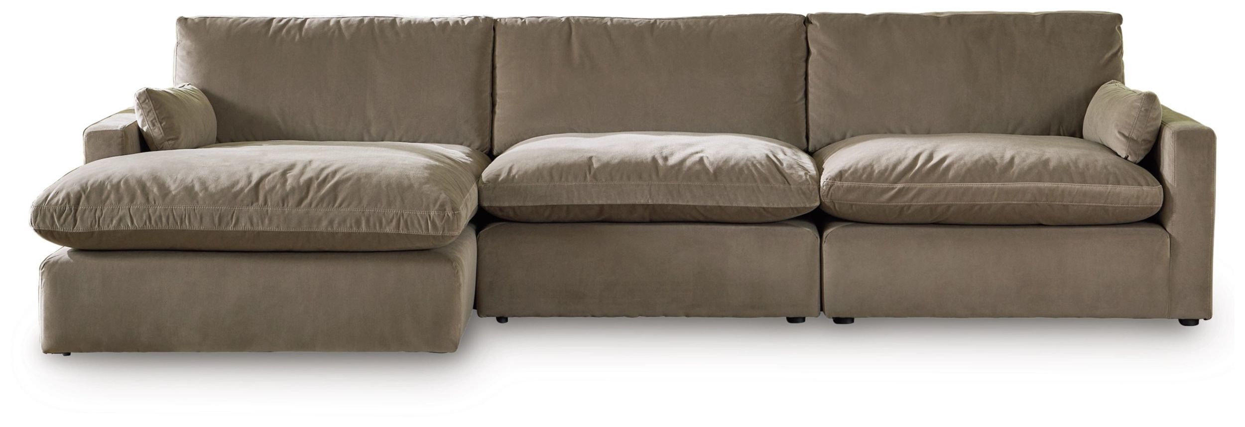 Sophie 3-Piece Polyester L-Shaped Modular Sectional Sofa w/Left Arm Chaise Facing