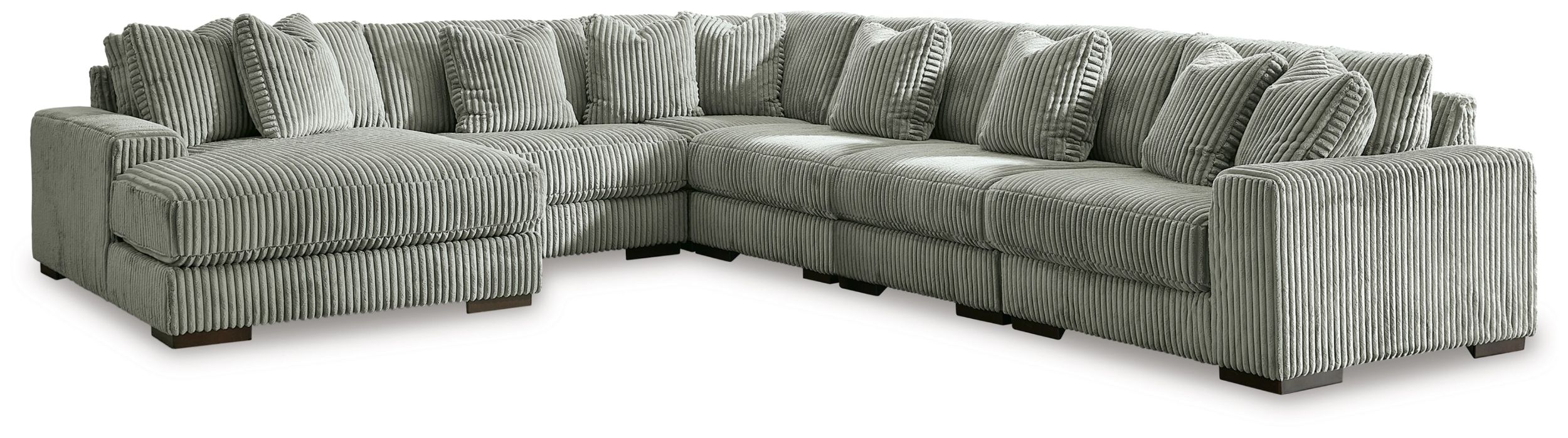 Lindyn 6-Piece Polyester U-Shaped Sectional Sofa w/Left Arm Chaise Facing