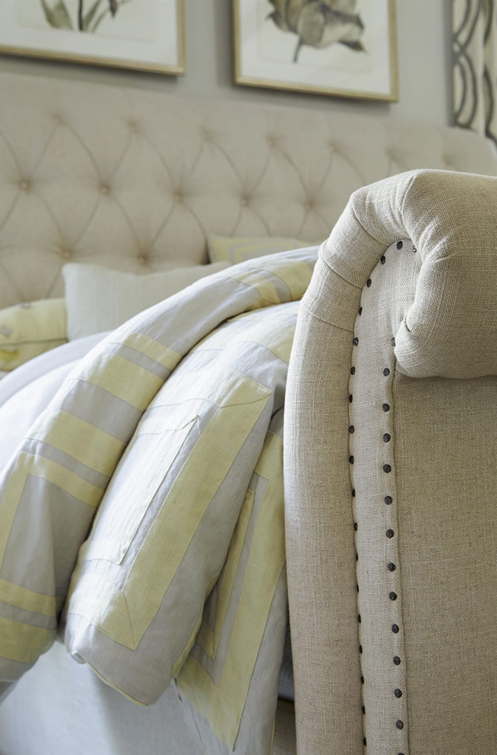 The Boho Chic Fabric Panel Bed, King Size