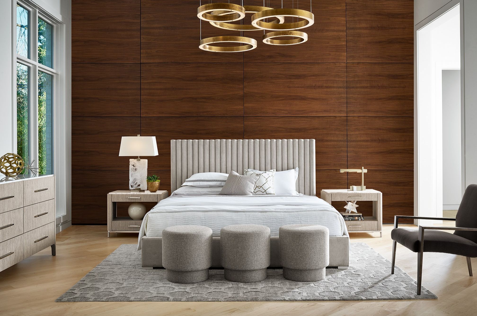 Decker Wall Fabric Platform Bed, King Size