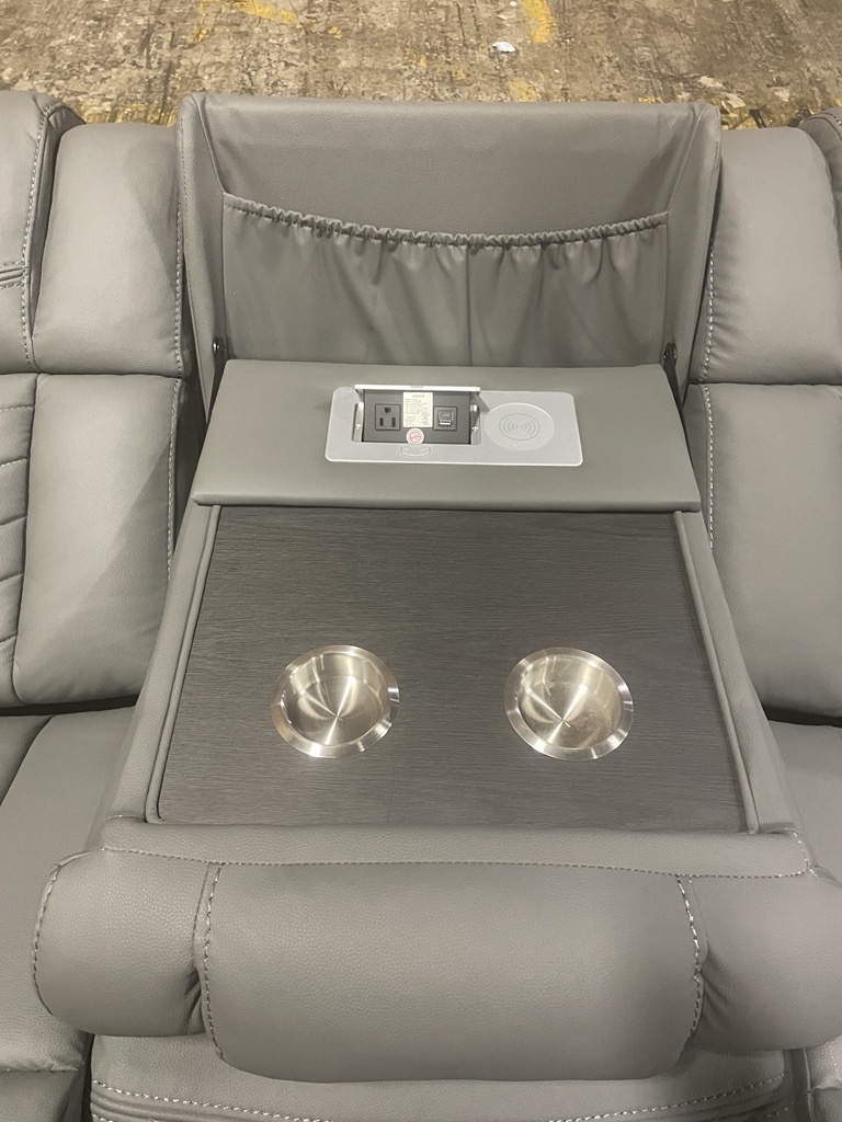 U7068 Polyester Power Reclining Living Room Set w/LED Lighting