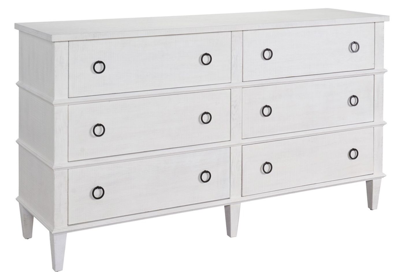 Wood Double Dresser w/6 Drawers