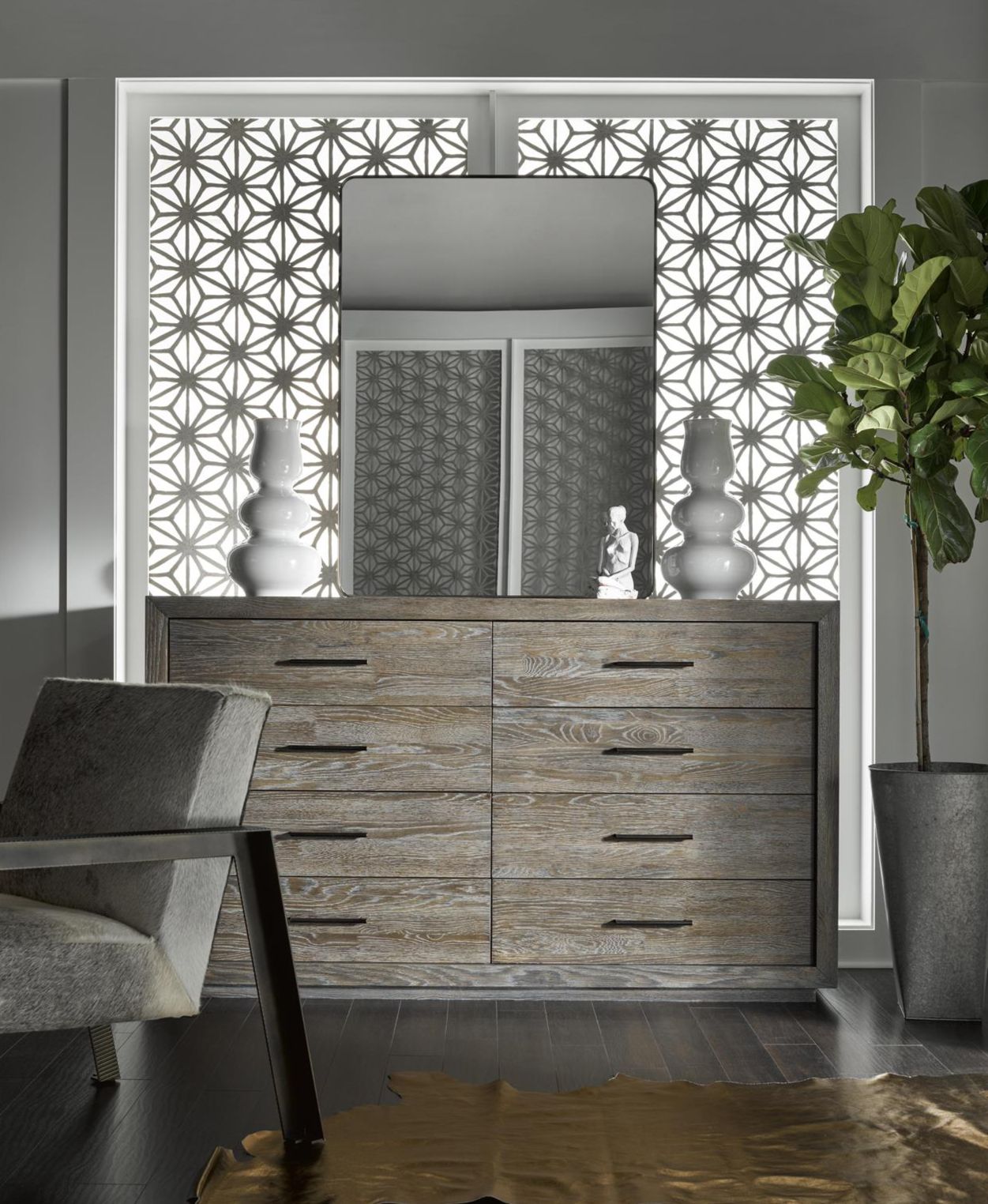 Whilshire Wood Double Dresser w/8 Drawers