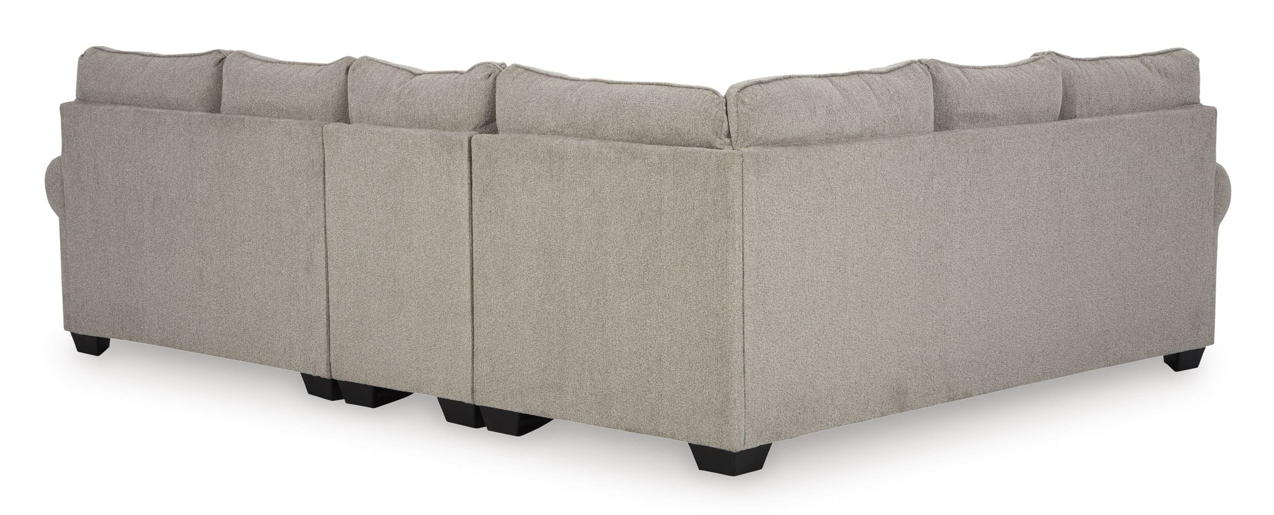 Claireah 3-Piece Polyester L-Shaped Sectional Sofa