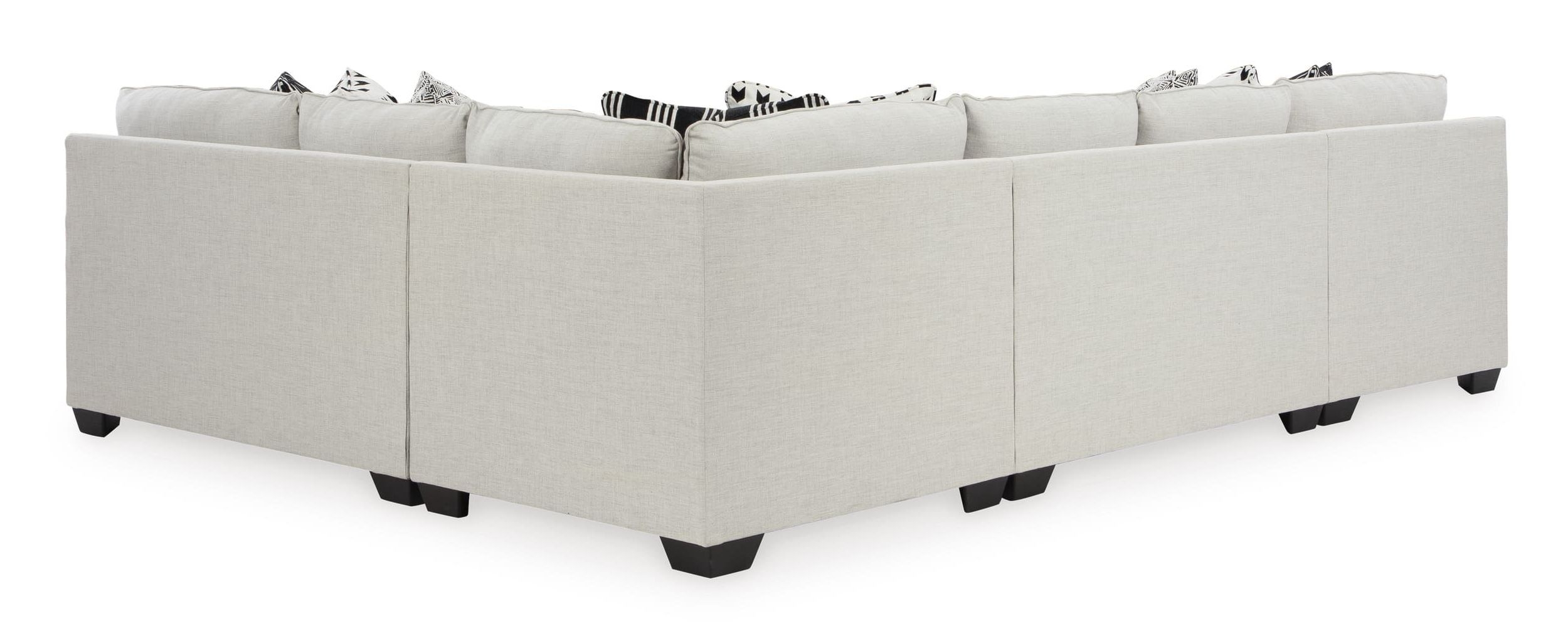 Huntsworth 4-Piece Polyester U-Shaped Sectional Sofa w/Left Arm Chaise Facing