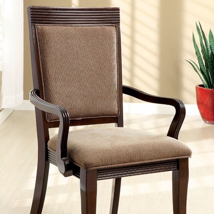 Woodmont Fabric/Wood Dining Arm Chair, Set of 2