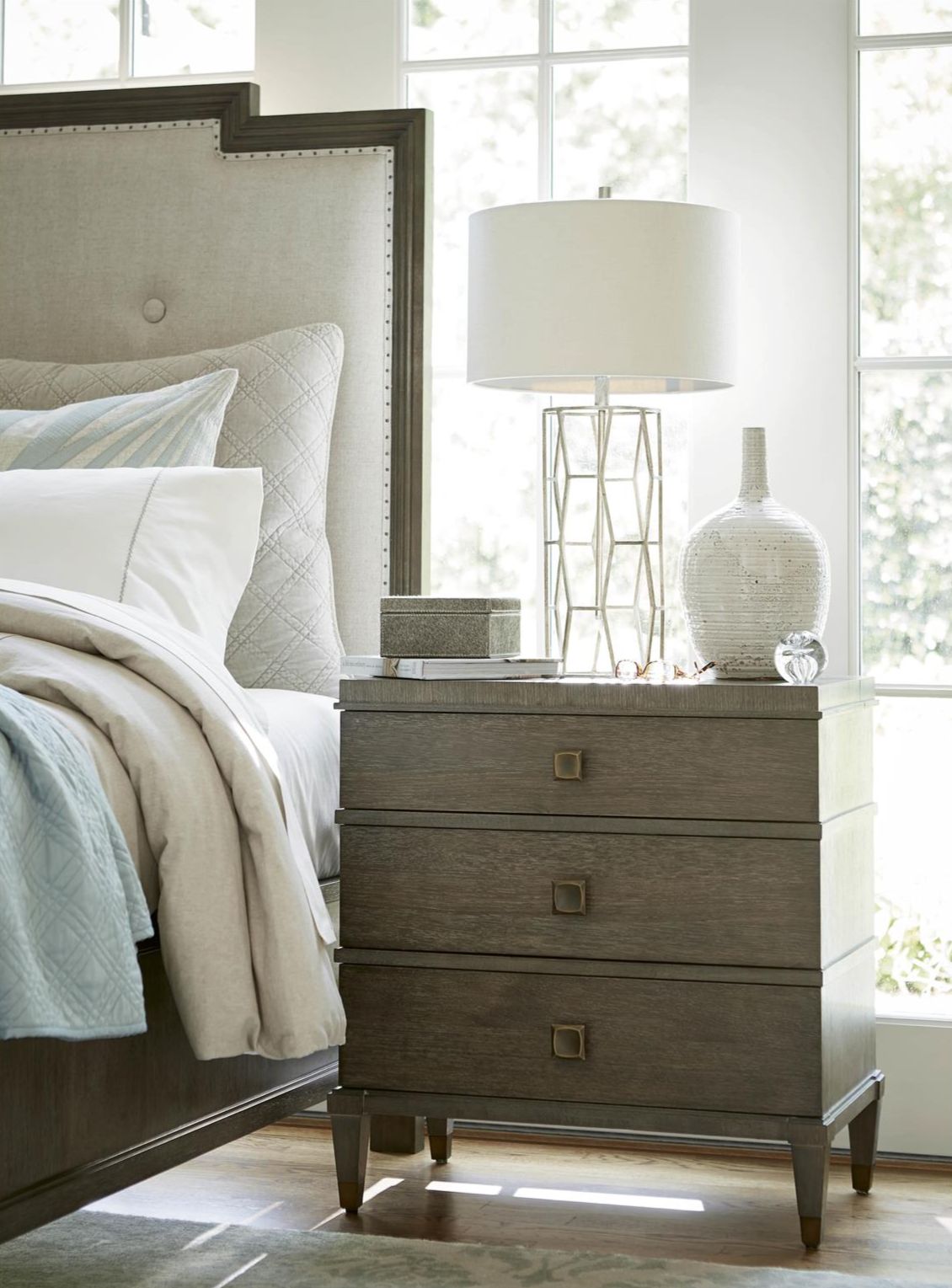 Playlist Fabric/Wood Panel Bedroom Set