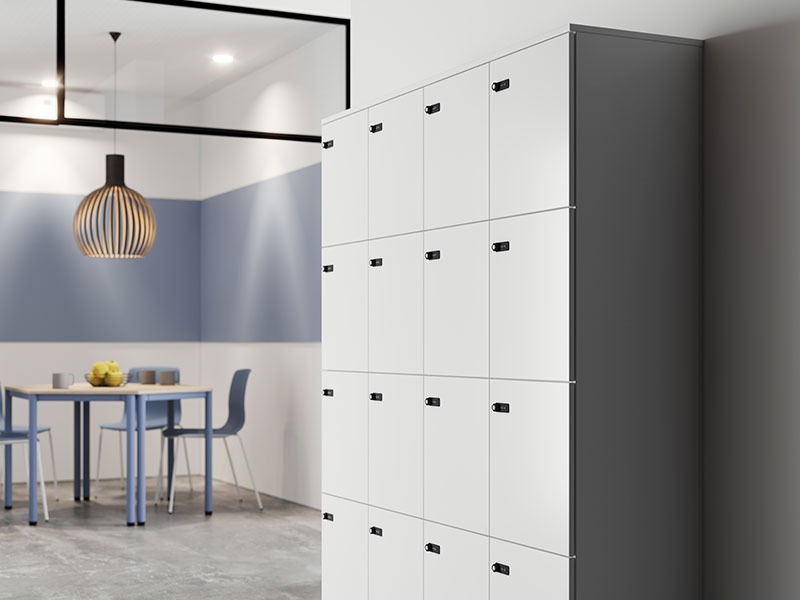 Actiu Locker S20 4x4 Office Storage w/Lock & Plinth