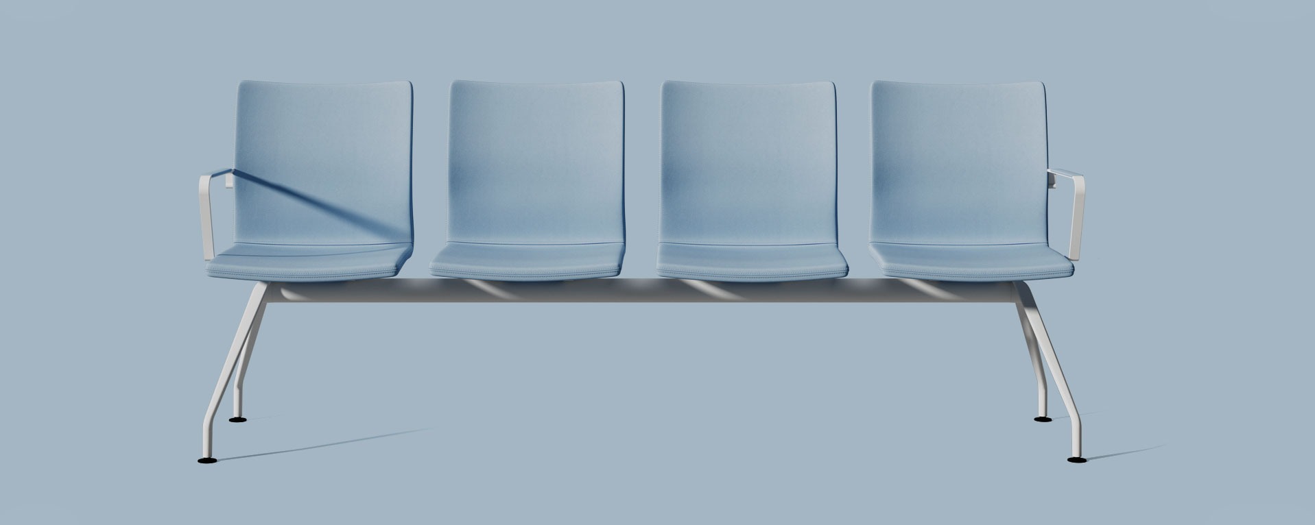 Uma Fabric 4-Person Beam Seating Bench