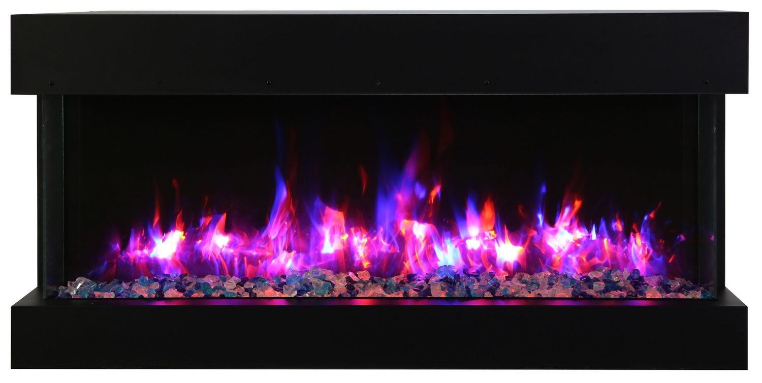 Tru View Slim 3-Sided Glass Electric Fireplace, Appliance Depth 10 5/8"