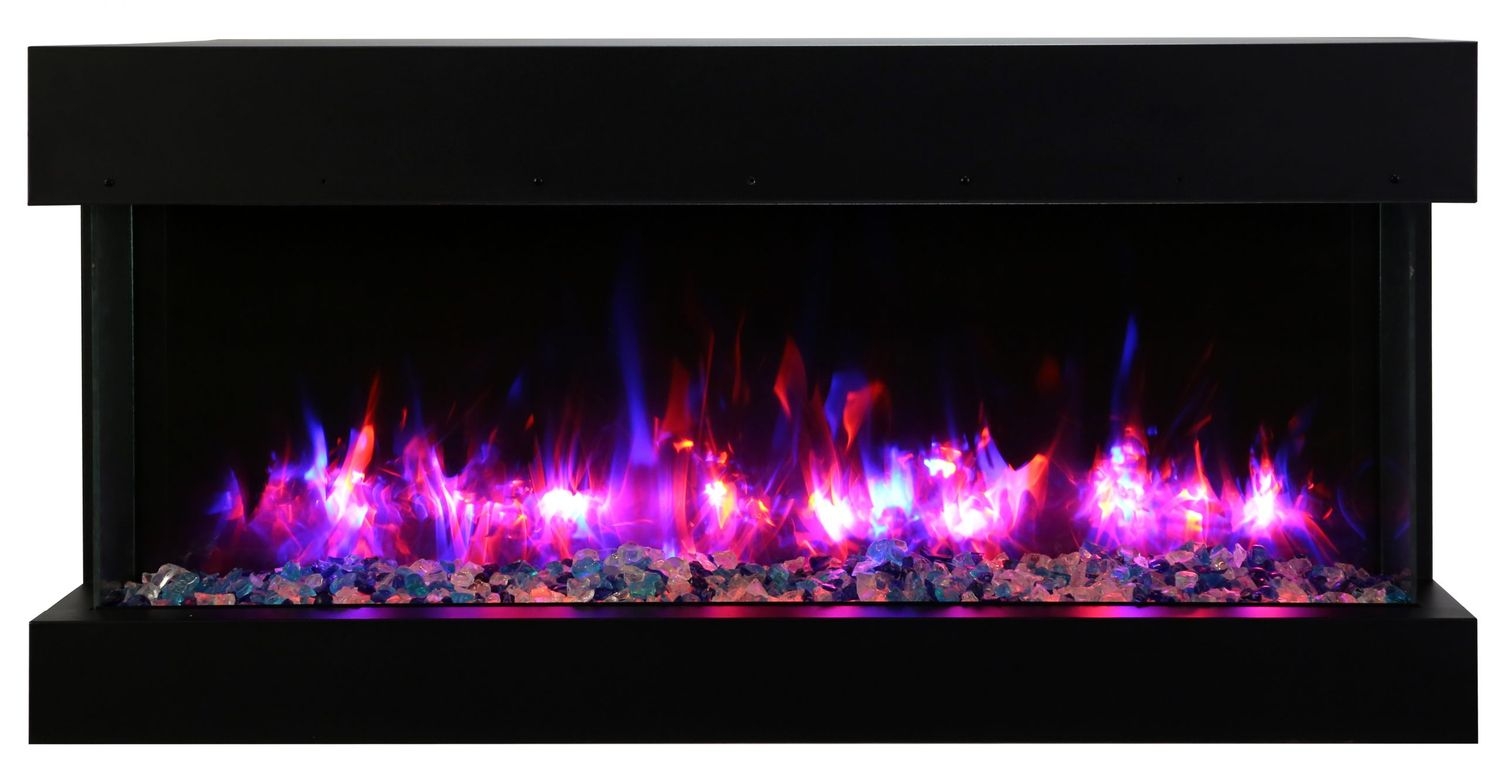 Tru View Slim 30" 3-Sided Glass Electric Fireplace, Appliance Depth 10 5/8"