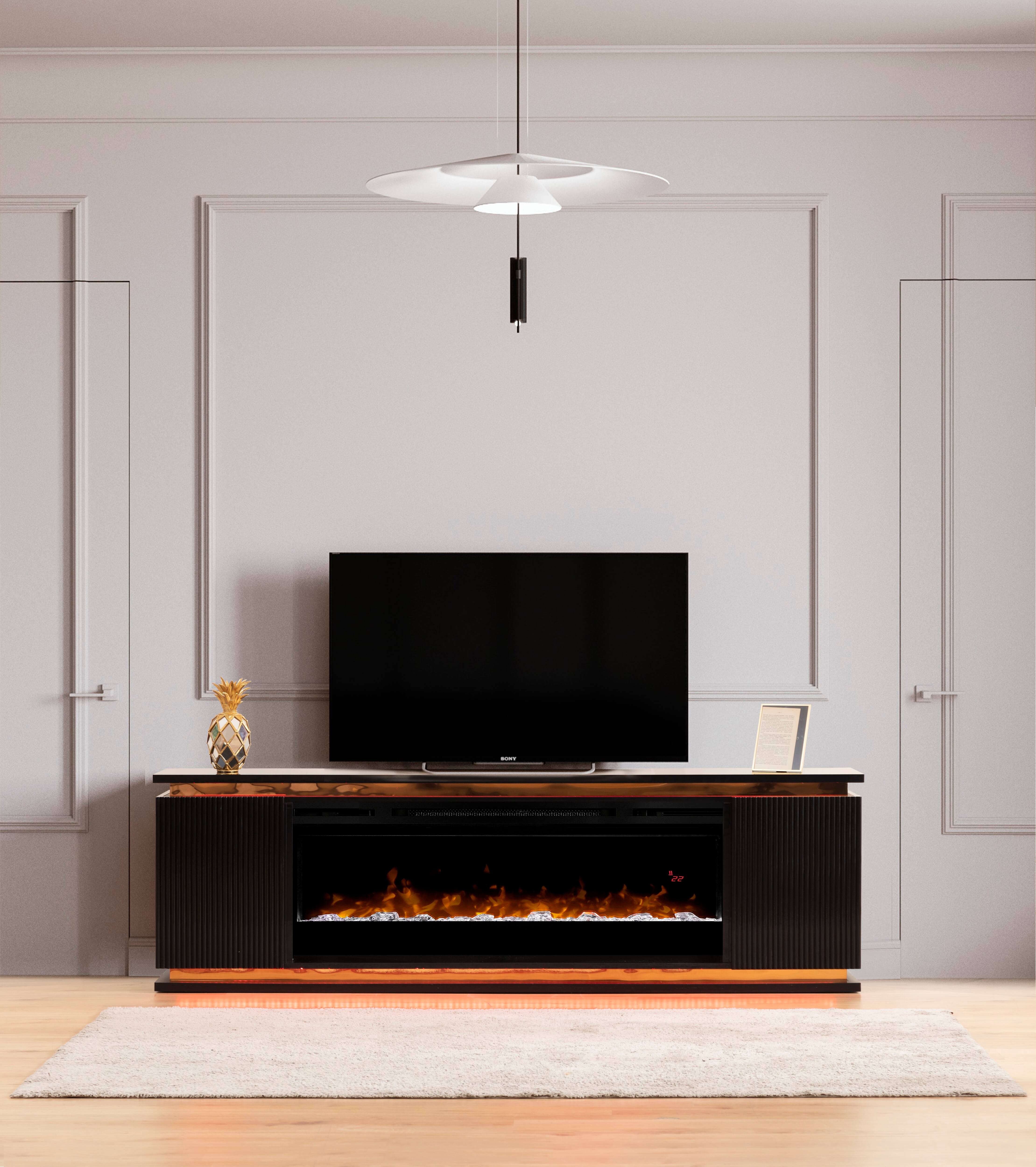 SM Lianna TV Console w/2 Doors & LED Lighting
