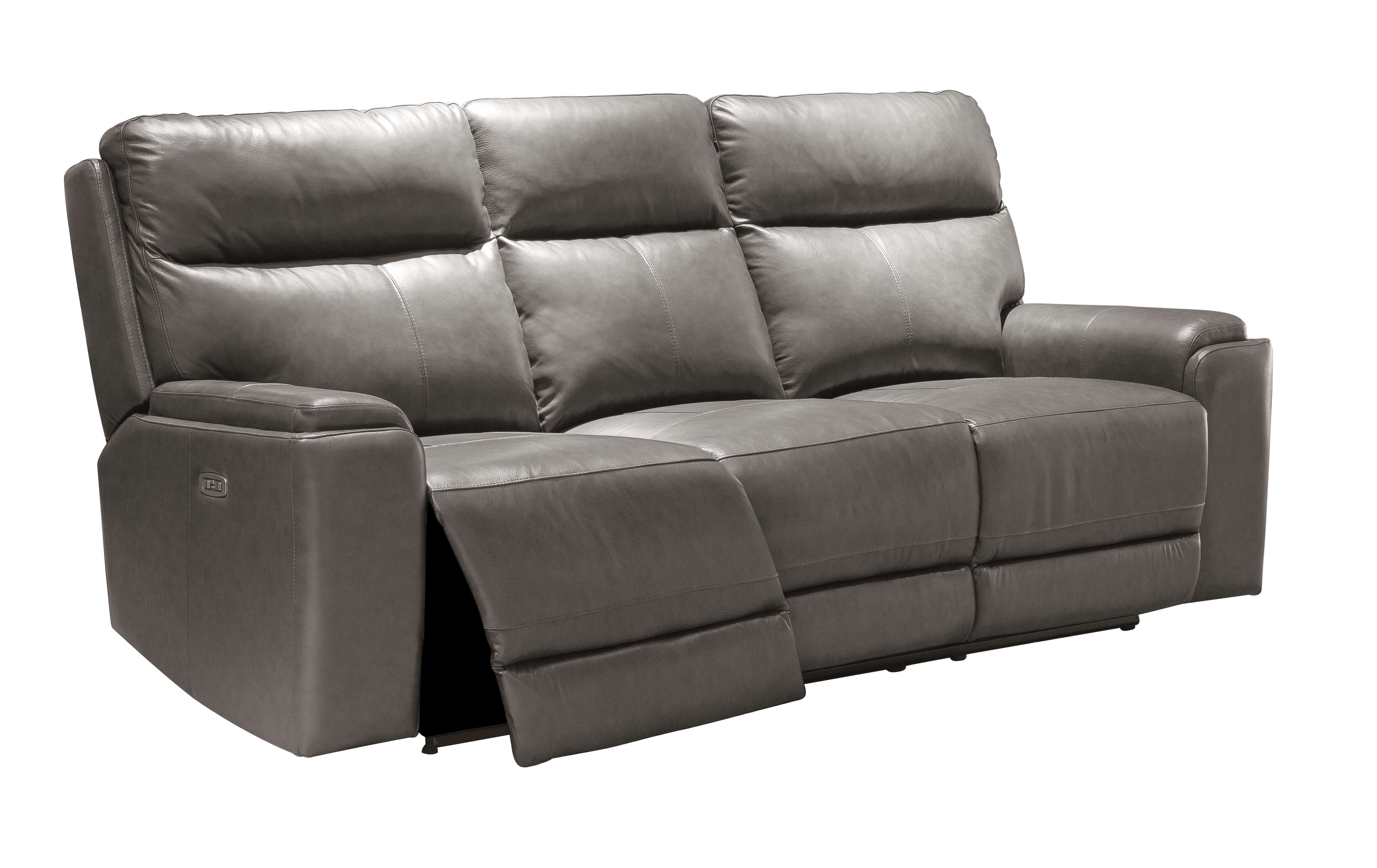 Klaussner Santana Leather Power Reclining Sofa w/USB