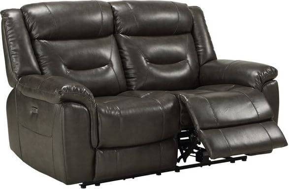 Imogen Power Motion Reclining Leatherette Loveseat